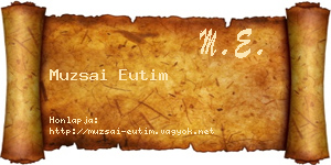 Muzsai Eutim névjegykártya